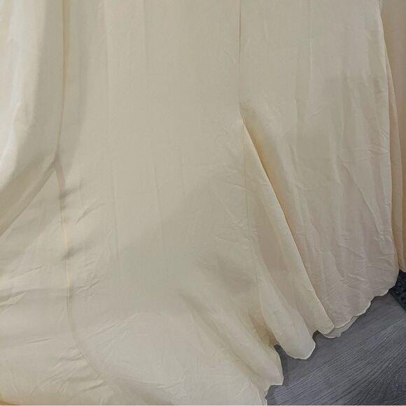 NWT Camila Coelho Maxi Dress Butter Yellow Sheer Dia Slip Wedding Guest size S - Picture 9 of 10